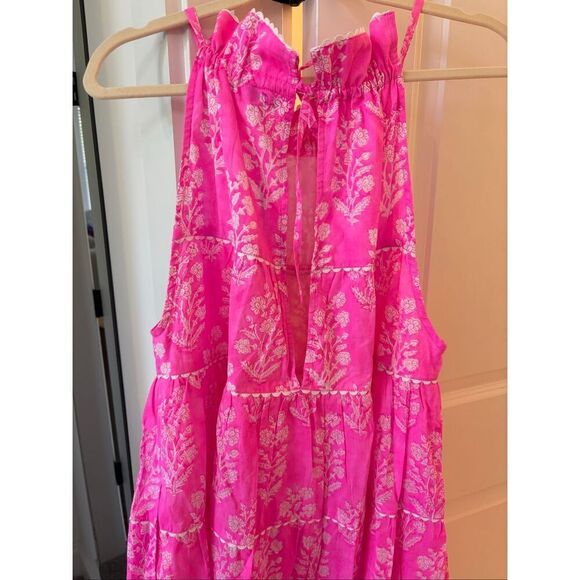 NWT Juliet Dunn tiered tie back dress, Sz 0, Us 2-6 $355 - Picture 7 of 8